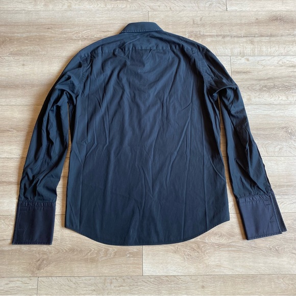 Hugo Boss Black Tuxedo Shirt Mens 16 1/2 42- French Cuffs Bib regular fit - Picture 4 of 13